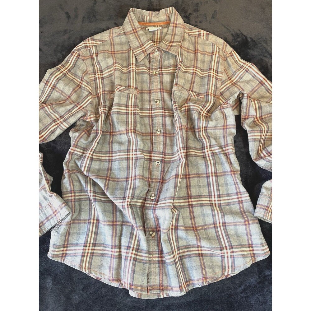 Carbon 2 Cobalt mens NEW button down casual plaid pocket shirt cotton Large